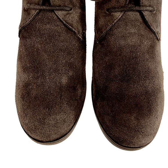 Donald J Pliner Suede Wedge Ankle Boot Booties sz 9 Women Makko Brown Leather - Picture 7 of 14